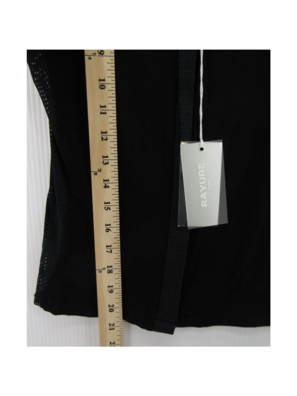 Rayure Top 44 Blouse Tank Button Up Sport Chic Mesh Trim US 12 NEW - Picture 4 of 12